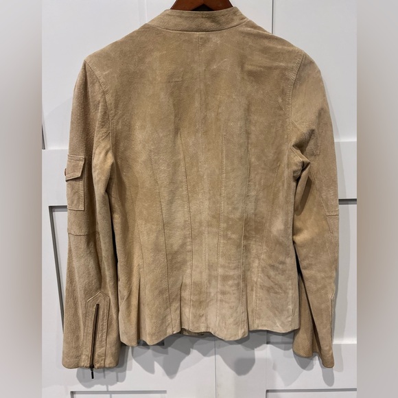 Suede light tan women’s jacket size 4 - Picture 5 of 5